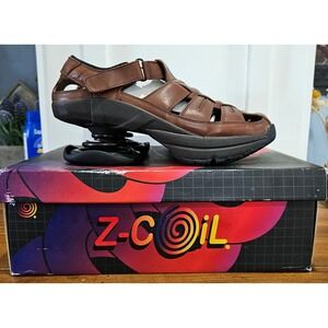 Z-Coil Legend Brown Leather Spring Heel Orthotic Fisherman Sandals Mens 11